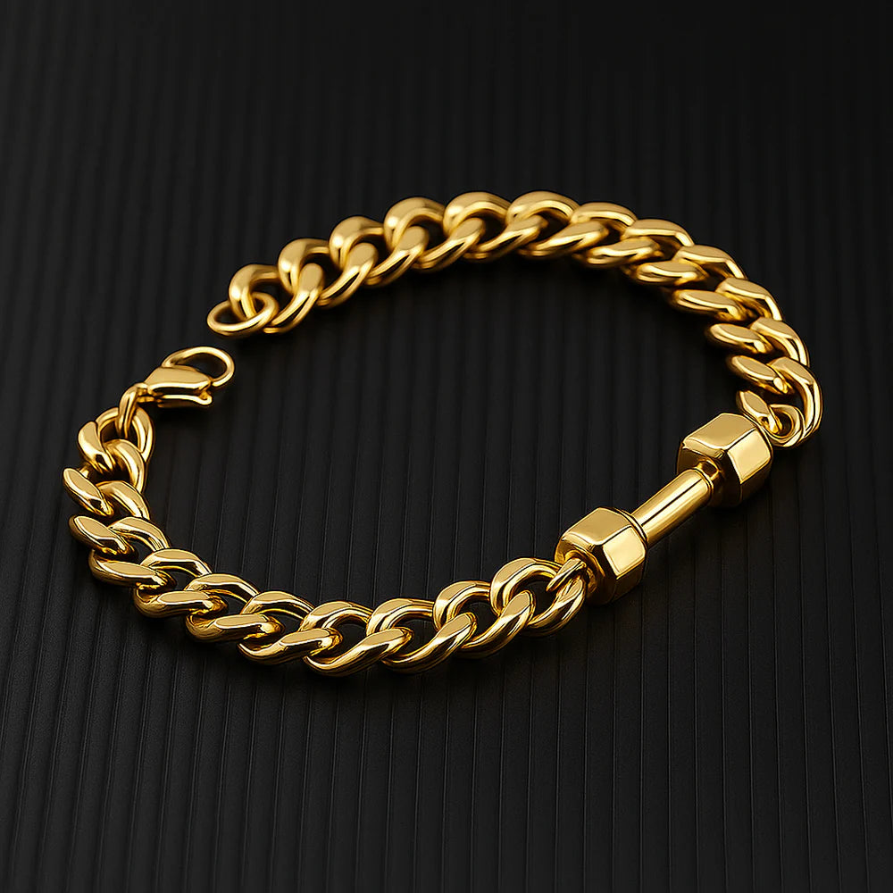Cuban Dumbbell Bracelet