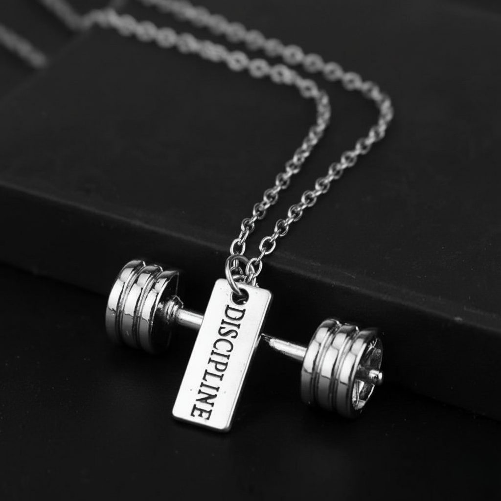 Discipline Barbell Necklace