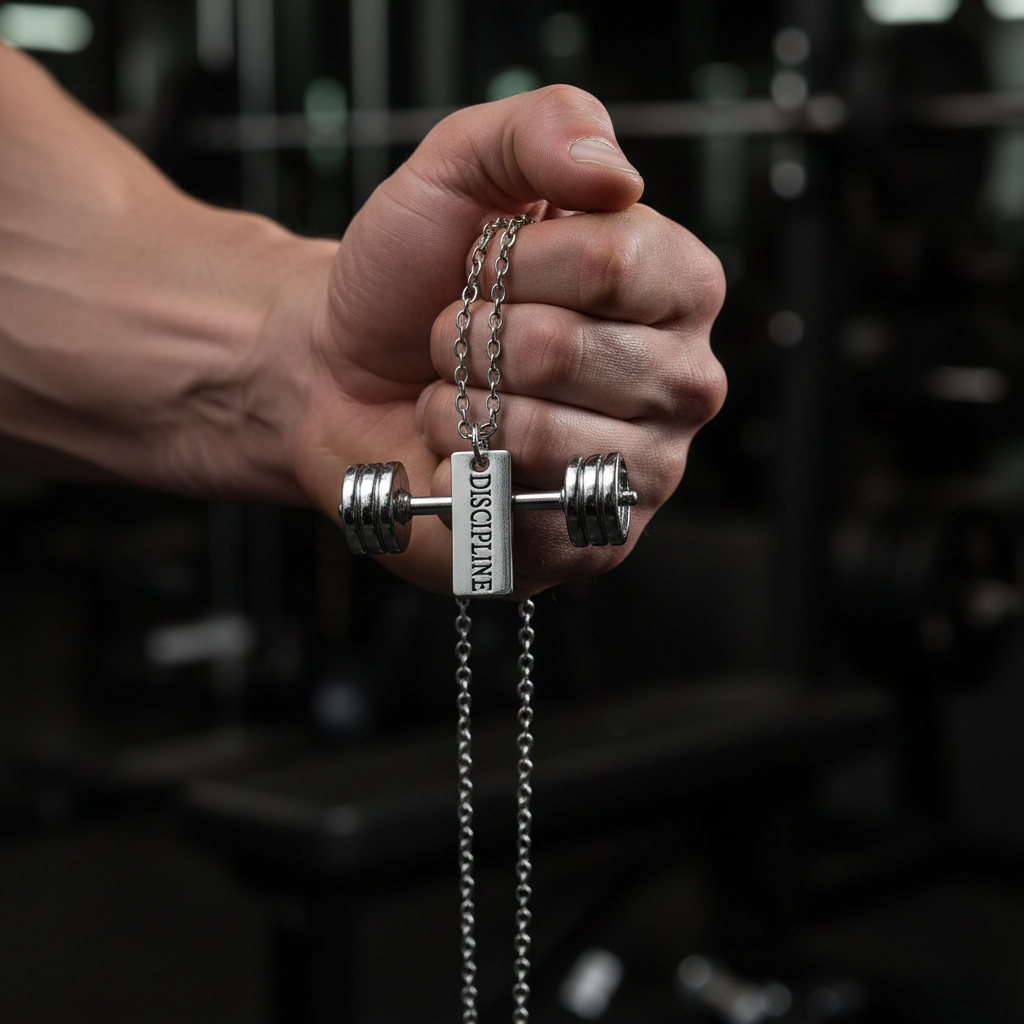 Discipline Barbell Necklace